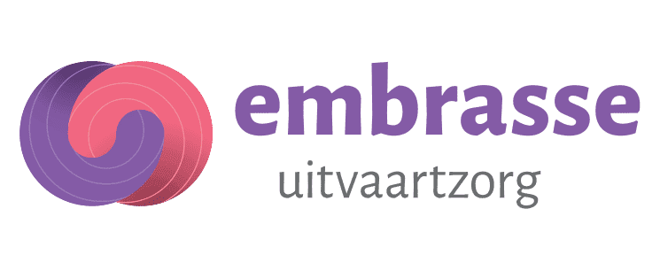 Het logo voor Embrasse uitvaartzorg.